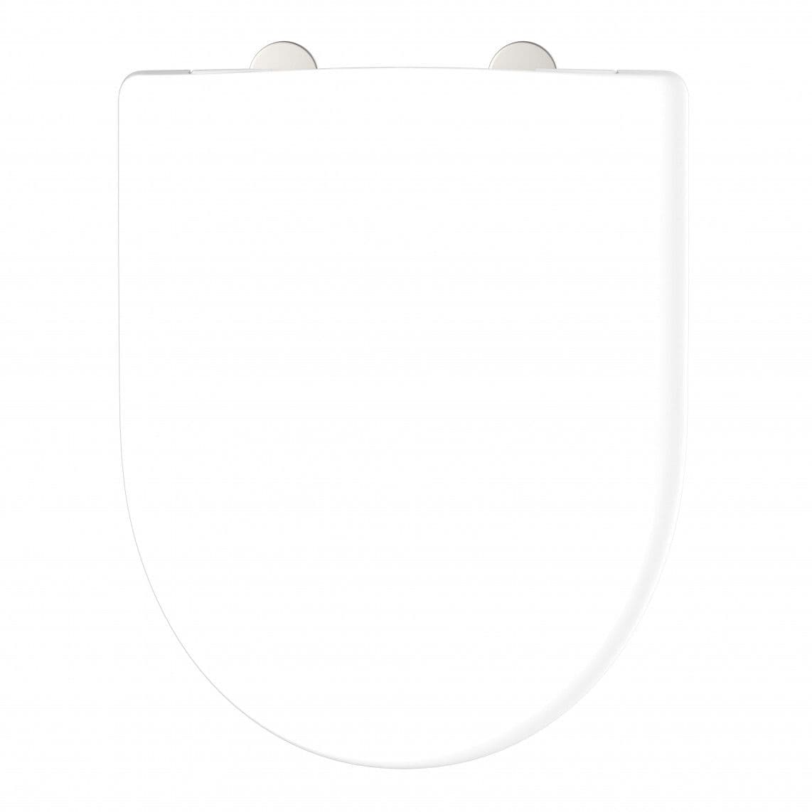 82811 Abattant WC en duroplast WHITE, en forme de D, PRO 3, avec frein de chute et déclipsable vue 1