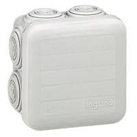 Boîte de dérivation carrée Plexo IP55 - étanche - avec couvercle enclipsable - 7 enbout Lsoh vue 1