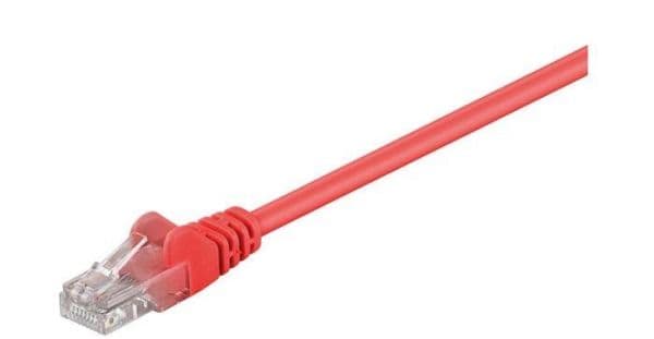 UTP patchcable cat5E 1m Rouge vue 1