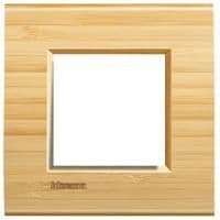 LivingLight - plaque rectangulaire 2 modules Bambou vue 1