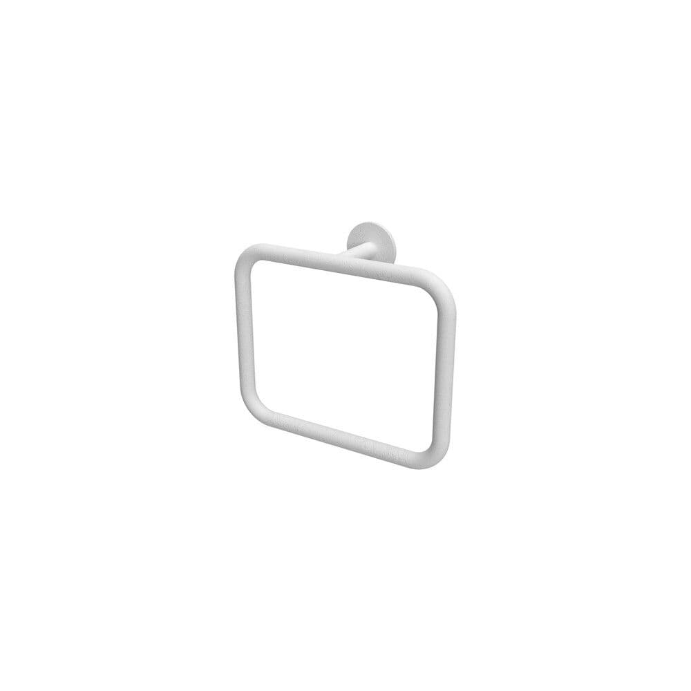 Zucchetti Pan porte serviette à anneau imprimé Blanc mat gaufré vue 1