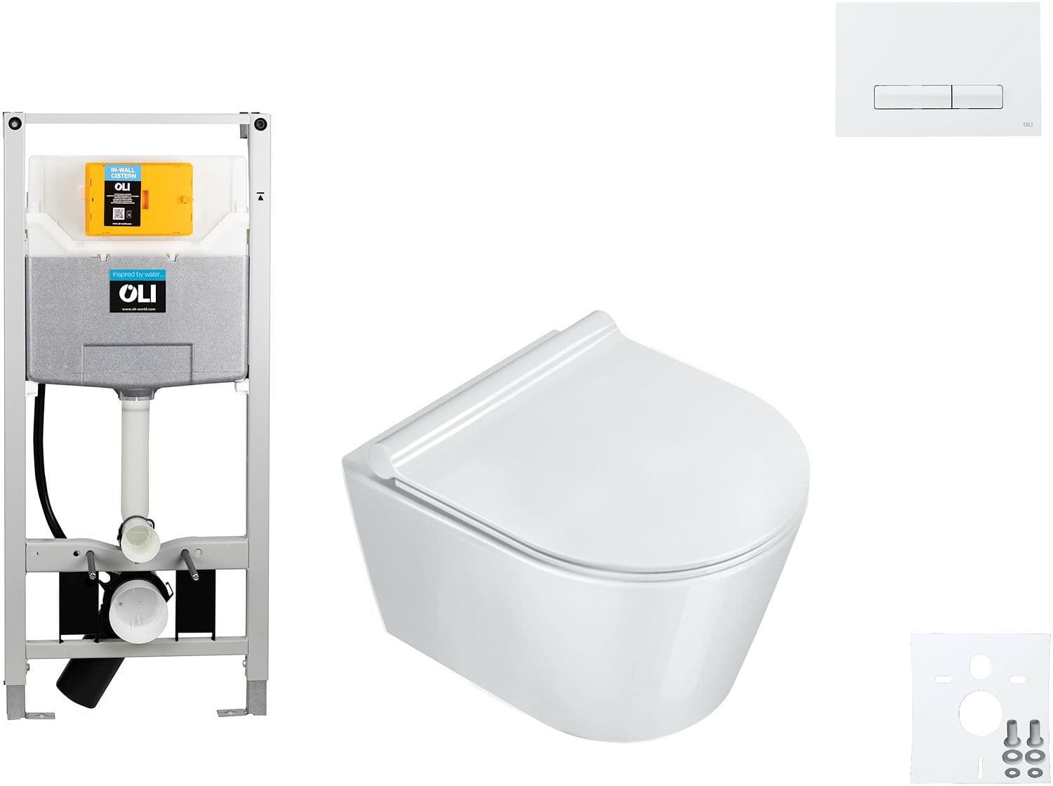 WALLFIX OLI WC SUSPENDU ZERO 46 CATALANO GLAM BLANC vue 1