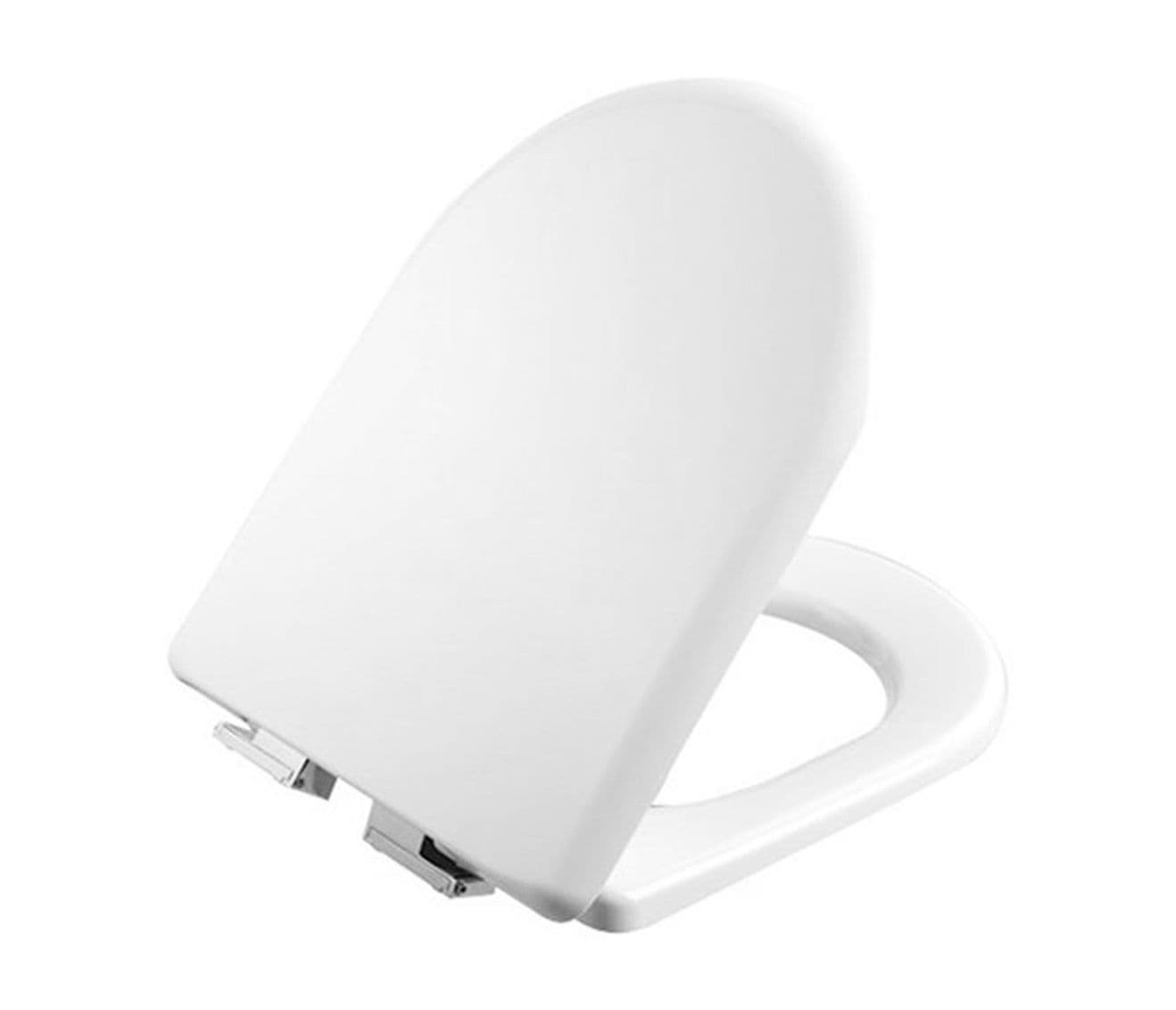 WC DUROPLAST, CHARNIÈRES INOX BLANC, SOFTCLOSE vue 1
