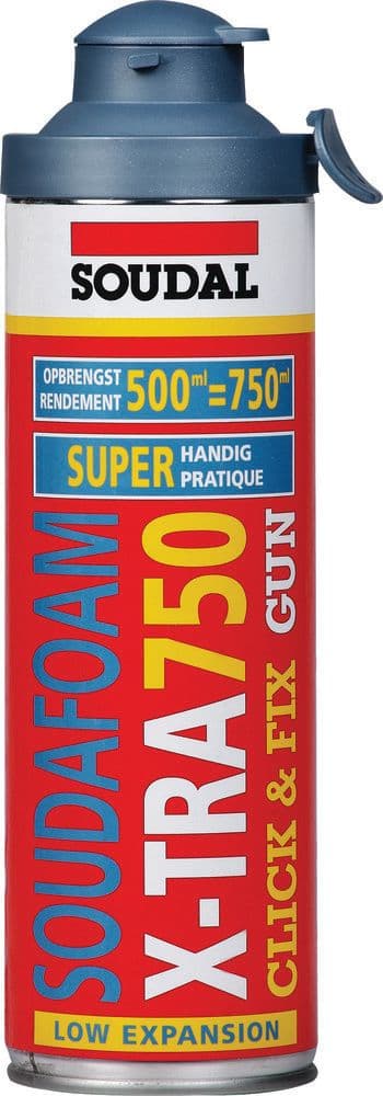 Soudal Soudafoam X-tra 750 C&F PU pistolet à mousse monocomposant aérosol 750 ml vue 1