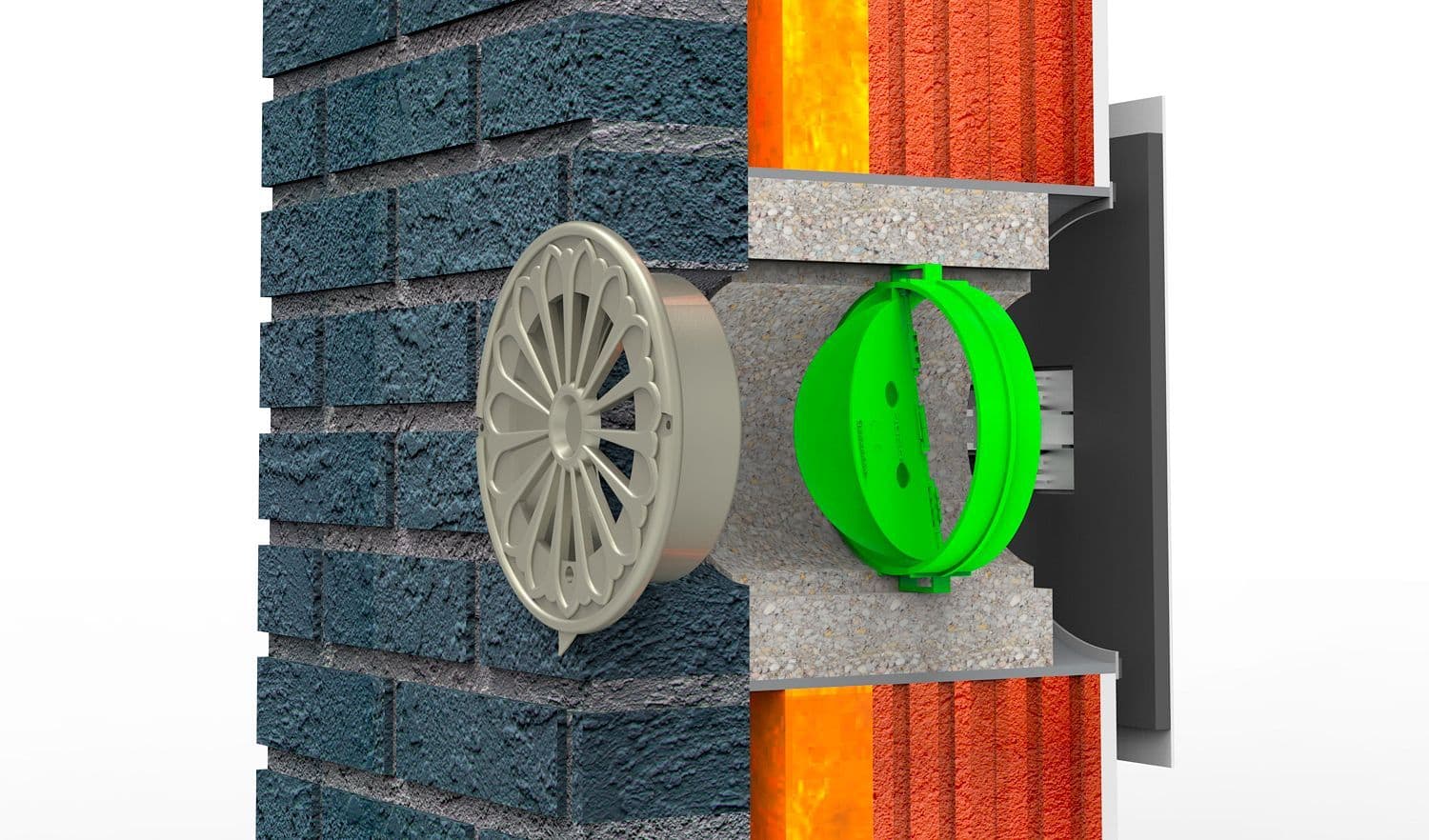 DOUILLE MURALE SILENZIO RETRO ZR AVEC GRILL vue 1