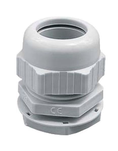 Presse étoupe à serrage M25 25mm Gris avec contre ecrou vue 1