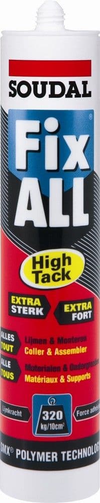 Soudal Fix All High Tack mastic adhésif blanc vue 1