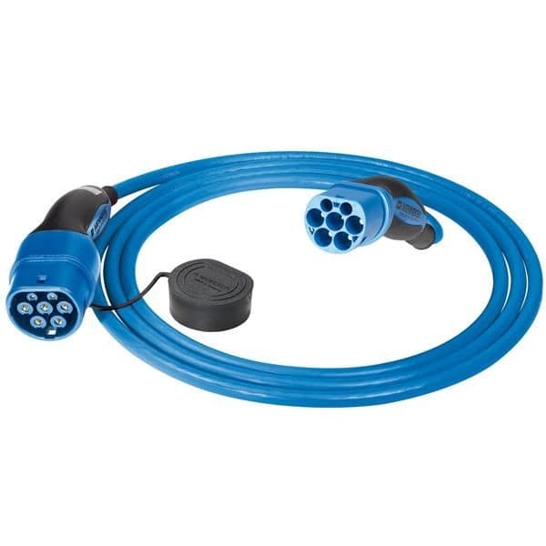 Câble de charge 32A - 3 x 400V - prises 3 phases Mode 3 Type 2 - 7.5 mètres vue 1