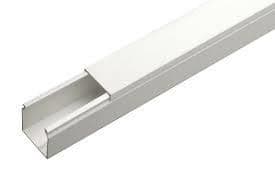 Goulotte Blanche base 25 x hauteur 40mm avec couvercle IP40 - 2m vue 1