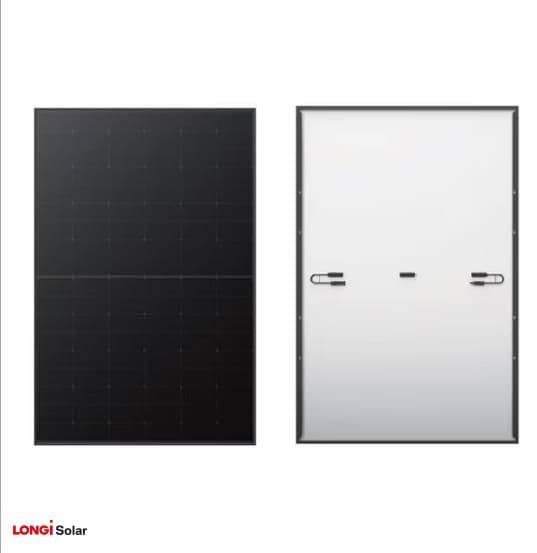 Panneau solaire LONGi Hi-MO X6 Max Artist 54HTB 455 W, demi-coupe, noire vue 1