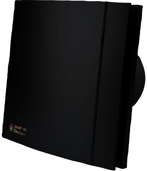 VENTILATEUR SALLE DE BAIN + TIMER SILENT-100 CRZ BLACK DESIGN S&P vue 1