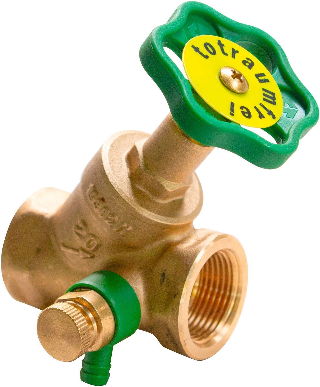 ROBINET D'ARRET FILETE POUR PURGEUR LAITON 4/4"FF* vue 1