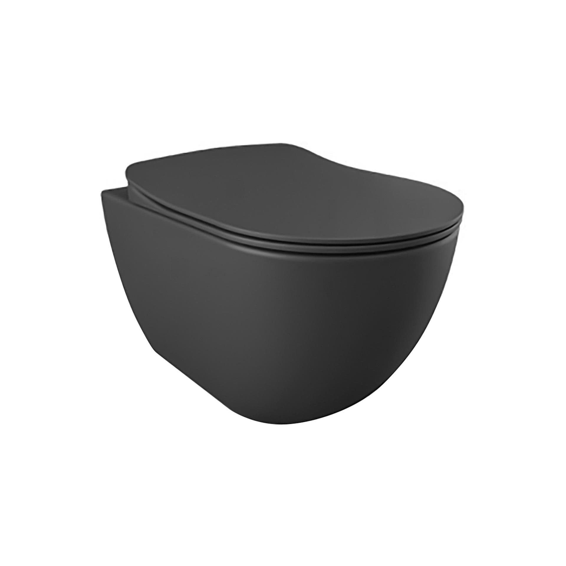 CREAVIT FREE WC SUSPENDU – SANS BRIDE – SANS ABATTANT – ANTHRACITE MAT vue 1
