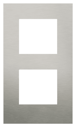 Plaque de recouvrement double, entraxe de 60 mm, verticale, couleur Niko Pure stainless steel on anthracite vue 1