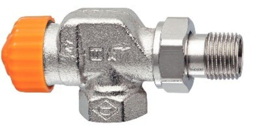 Heimeier Eclipse robinet thermostatique débit équerre inversé 1/2"F vue 1