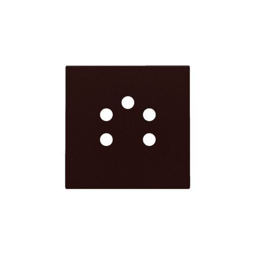 Set de finition pour prise téléphonique à cinq pôles, couleur dark brown coated vue 1