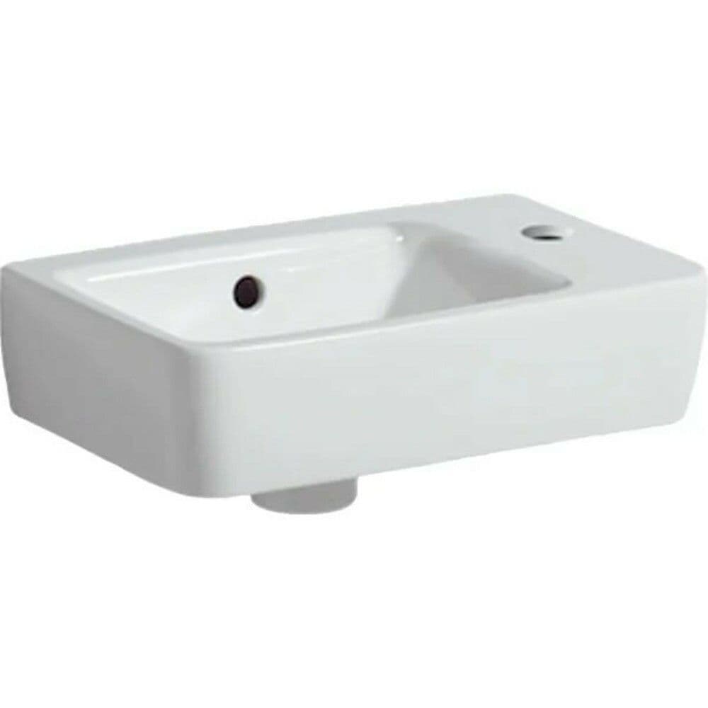Geberit Selnova lave-mains 40 x 25 cm avec trou robinet à droite avec tropplein vue 1