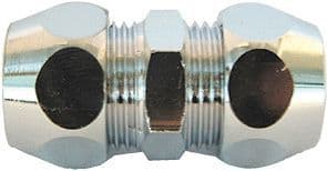 RACCORD DOUBLE SCHELL CHROME 10MM-10MM SERRAGE vue 1