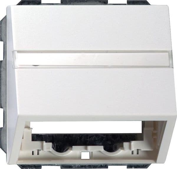 Capot informatique avec anneau de support et zone d'inscription pour les inserts utilisés dans la vue 1
