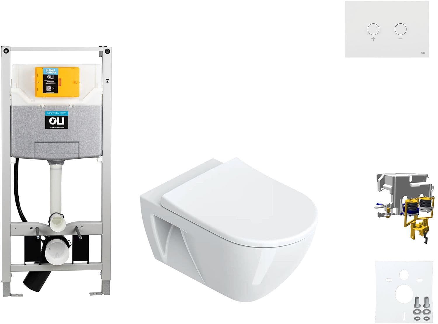 WALLFIX OLI WC SUSPENDU SFERA ECO CATALANO BLINK BLANC vue 1
