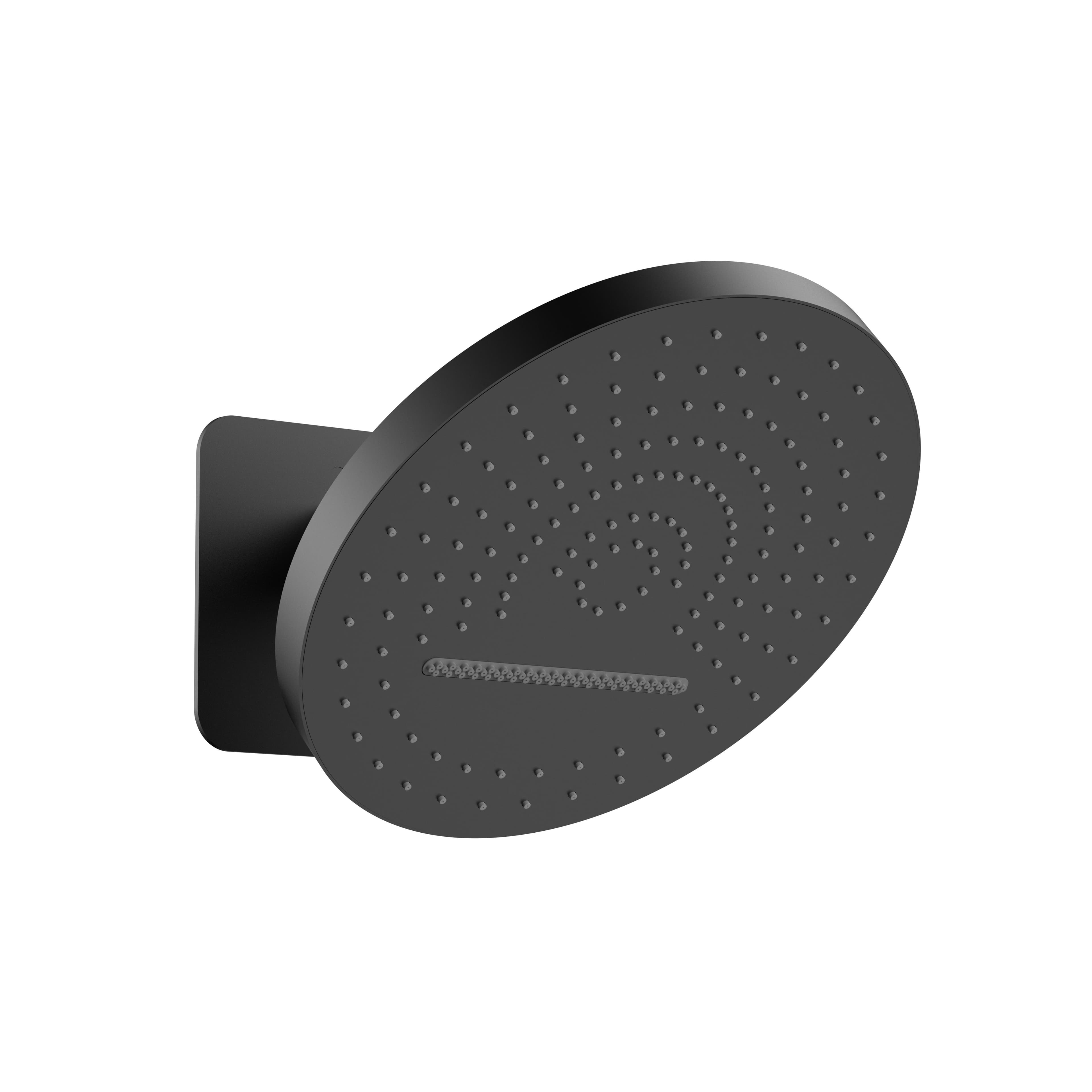 UNIFORMA DOUCHE DE TÊTE TROPICAL RAIN XL – 2 JETS – MONTAGE MURALE – AVEC BOÎTIER D’ENCASTREMENT – 32 CM – NOIR MAT (PVD) vue 1