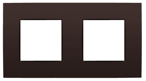 Plaque de recouvrement double avec un entraxe de 71 mm, couleur Niko Intense dark brown coated vue 1