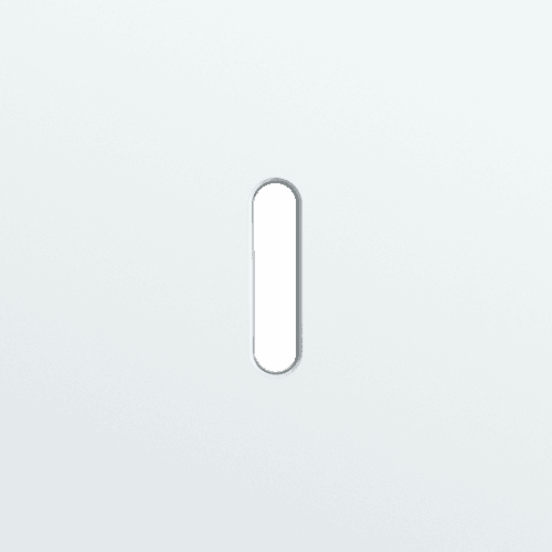 Plaque de recouvrement simple, pour des fonctions de commutation simple, couleur Niko Rocker steel white coated vue 1