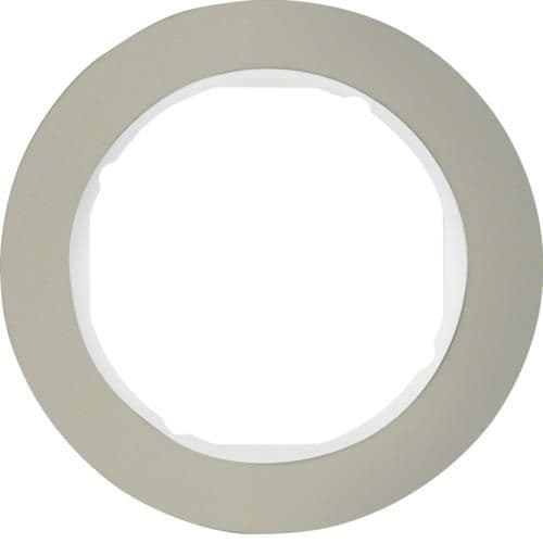 Plaque de recouvrement 1 poste Berker serie R.Classic Inox / Blanc polaire vue 1