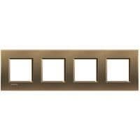 LivingLight - plaque rectangulaire 4 x 2 modules 71mm Bronze vue 1