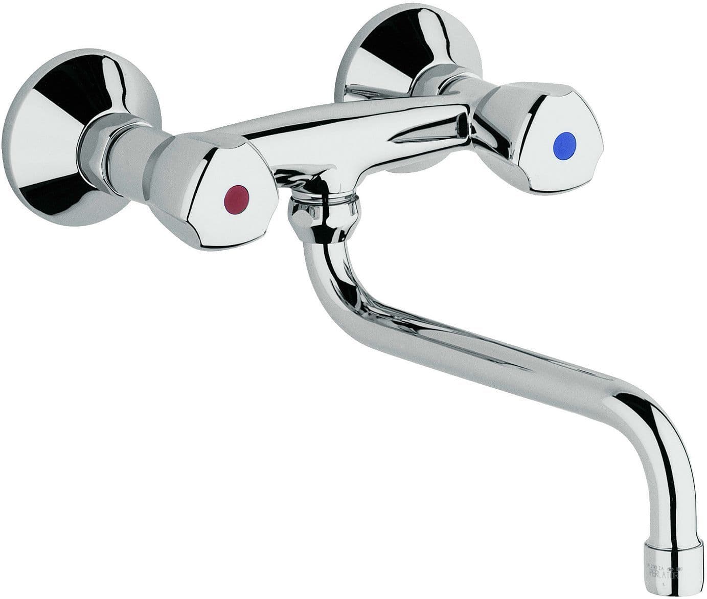 MITIGEUR MURAL STANDARD KLUDI BEC EN-DESSOUS 20CM CHROME vue 1