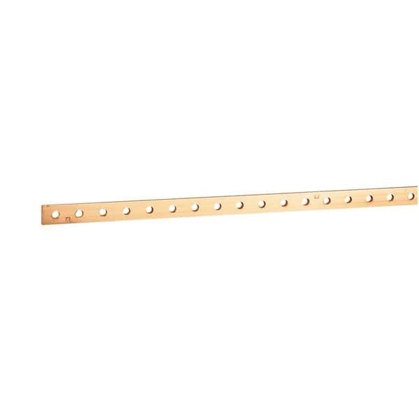 Barre Cuivre 12 x 4mm - longueur 990mm à trous taraudés M5 - 160A vue 1