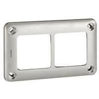 Soliroc plaque 2 postes entraxe 71mm - IP55 - IK10 vue 1