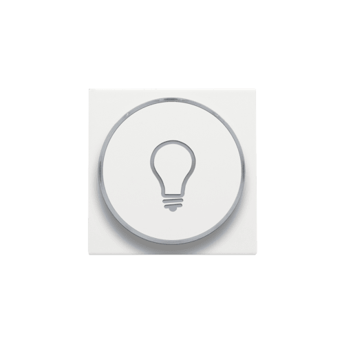 Set de finition avec anneau transparent avec symbole lampe pour bouton-poussoir 6 A avec LED couleur ambre avec culot E10, couleur white coated vue 1