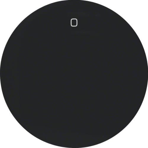 Touche avec inscription 0 Berker R.1 / R.3 Noir, brillant vue 1