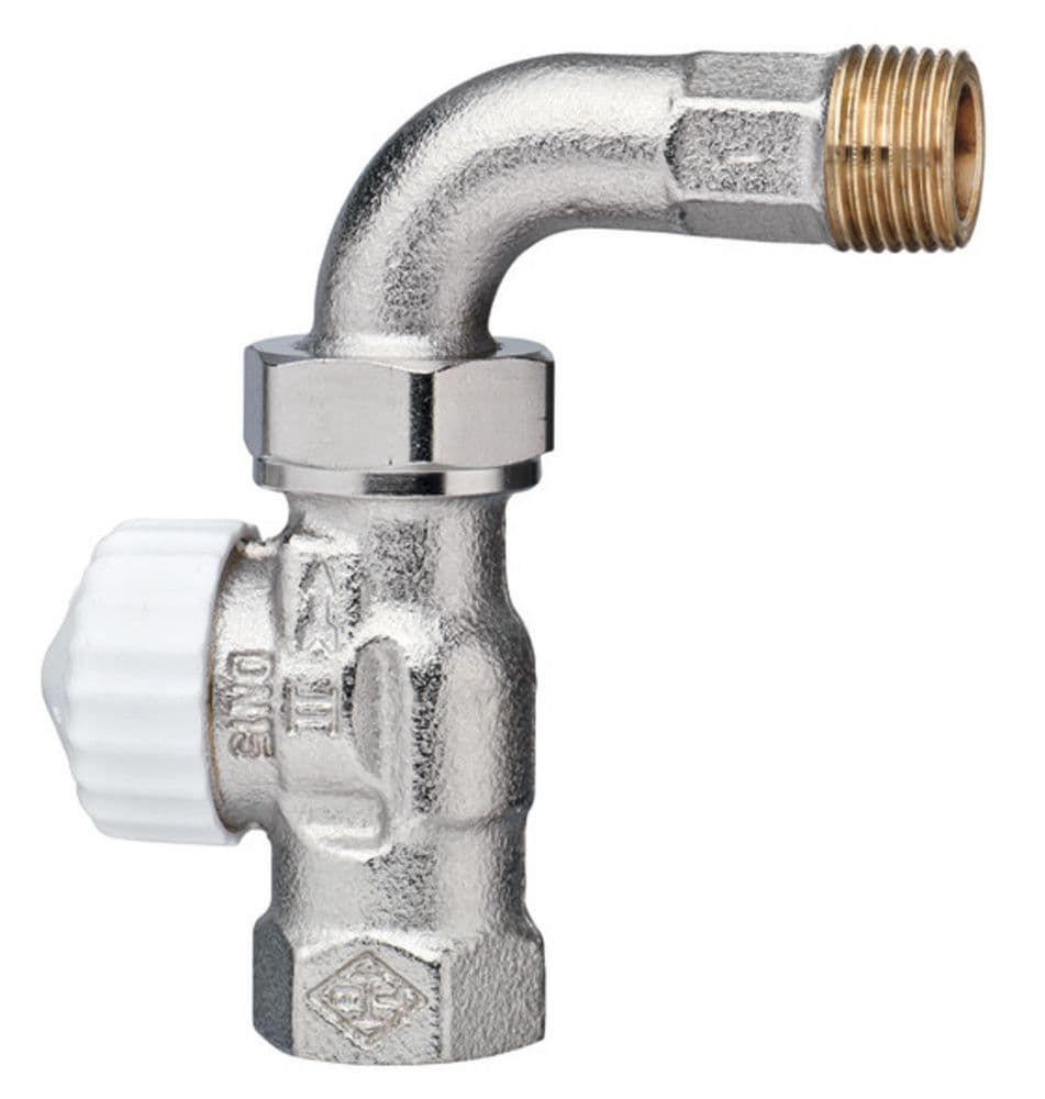 Heimeier V-Exact II robinet thermostatique droit avec coude 1/2"F vue 1