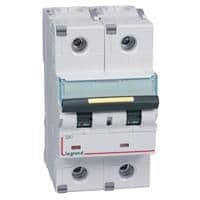 Disjoncteur DX³ 2 pôles courbe D 100A 230 / 400V - 10000A / 16kA - 3 modules vue 1