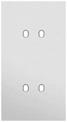 Plaque de recouvrement double, verticale 71 mm d'entraxe, pour des fonctions de commutation double, couleur Niko Toggle alu grey brushed vue 1