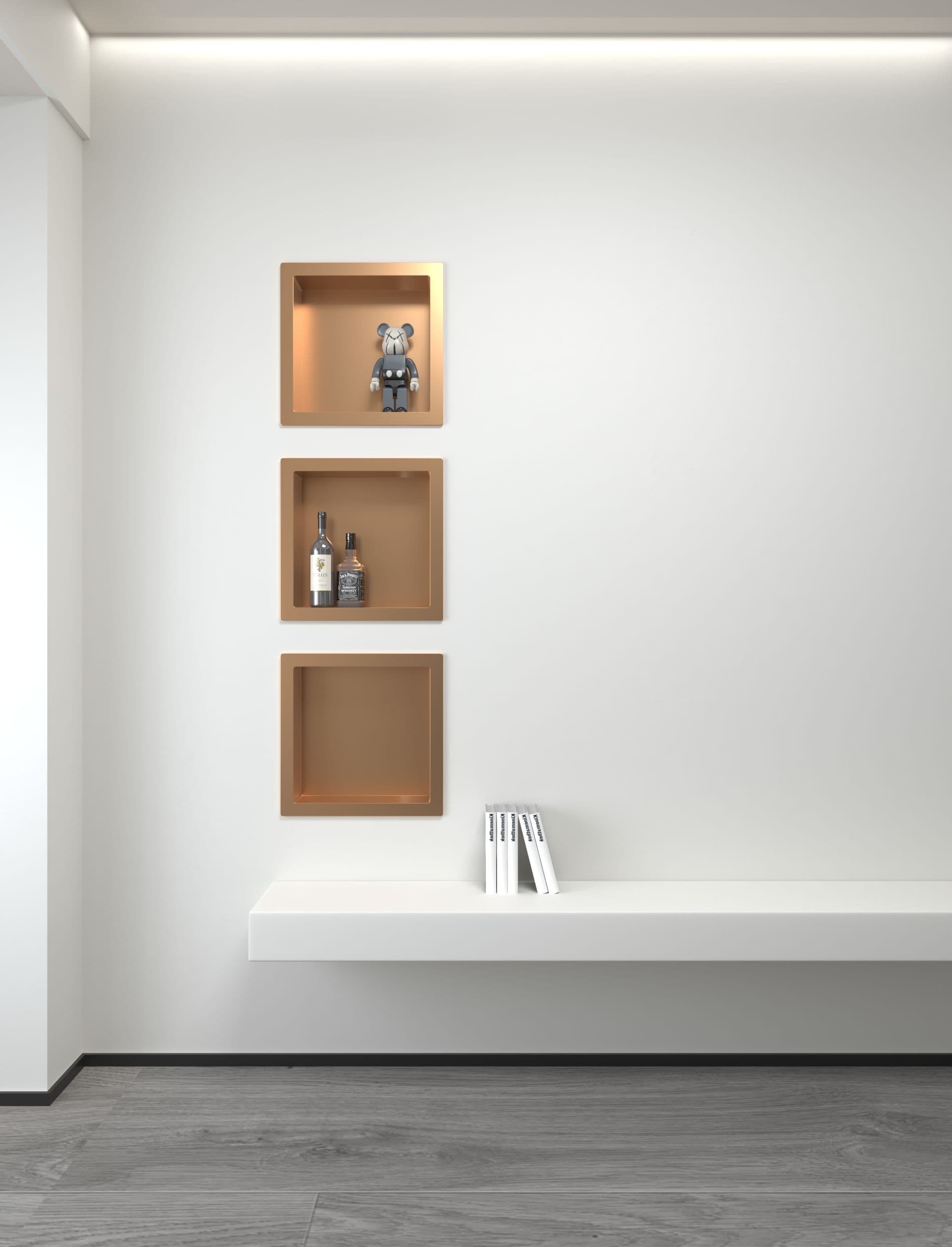 ALONI NICHE ENCASTRÉE (300X300X70MM) - CUIVRE BROSSÉ vue 1