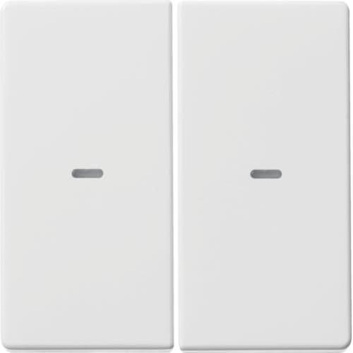 Touche double Berker monobloc Q.1 / Q.3 Blanc polaire Velours vue 1