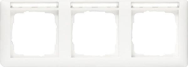 Cadre de finition Gira standard 55 avec zone d'inscription Blanc brillant vue 1