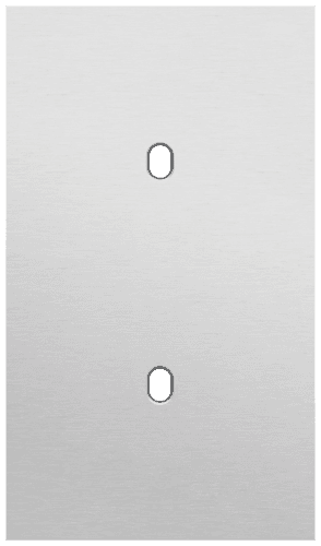 Plaque de recouvrement double, verticale 60 mm d'entraxe, pour deux fonctions de commutation simples, Niko Toggle alu grey brushed vue 1
