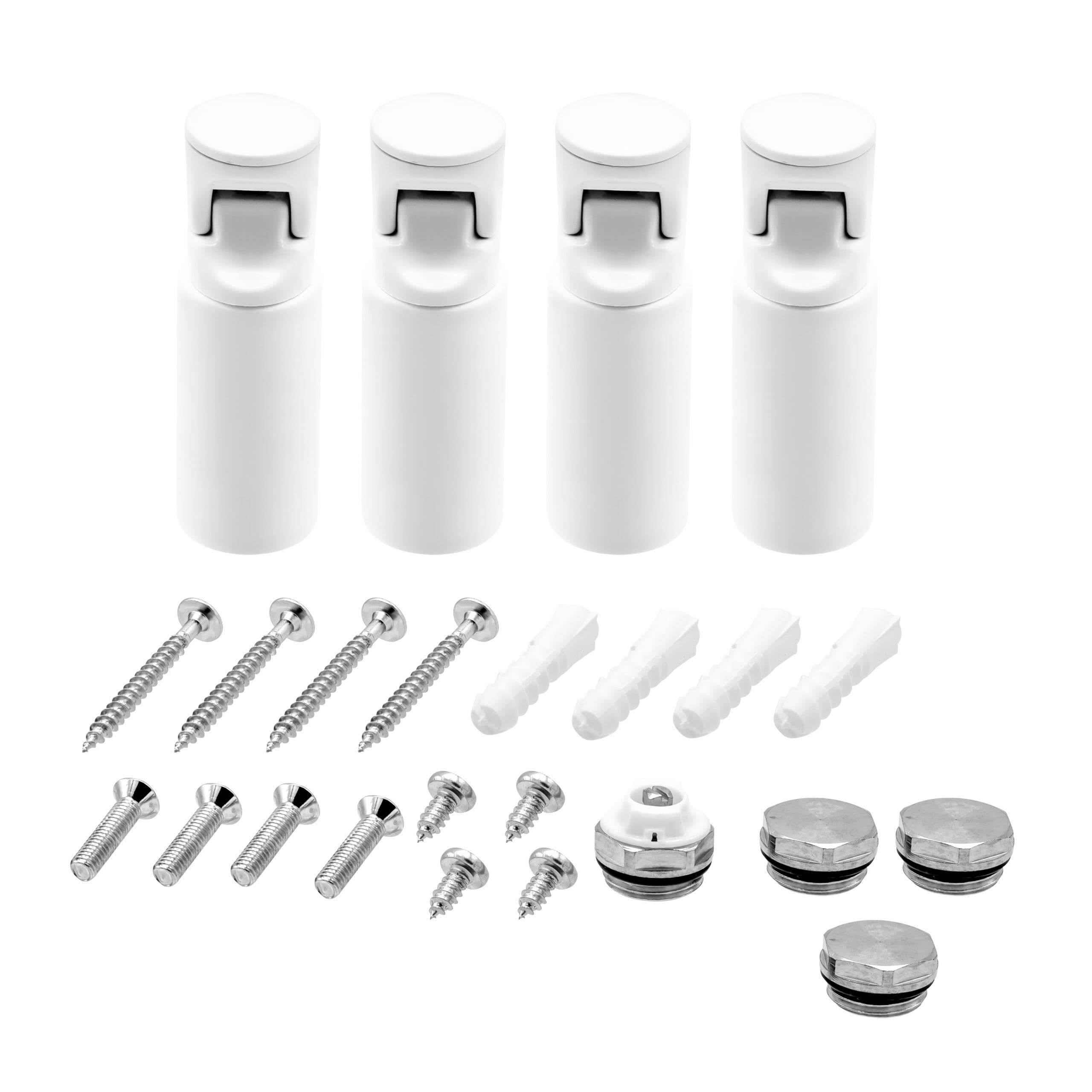 KIT DE MONTAGE SÈCHE-SERVIETTES - 4PCS - BLANC vue 1