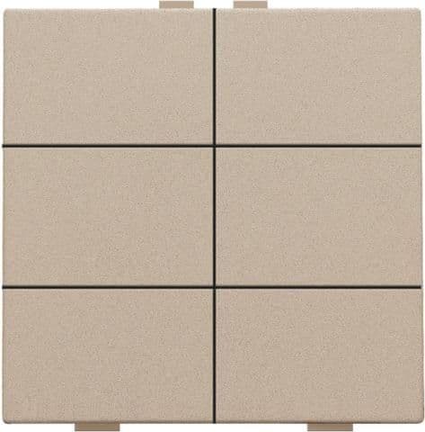 Bouton - poussoir sextuple pour Niko Home control Champagne vue 1