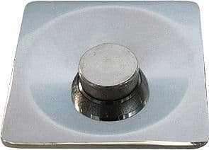 PLAQUE DE RUE CARREE 1/2" CHROME + SET RACCORD 3/4"M-1/2"M vue 1