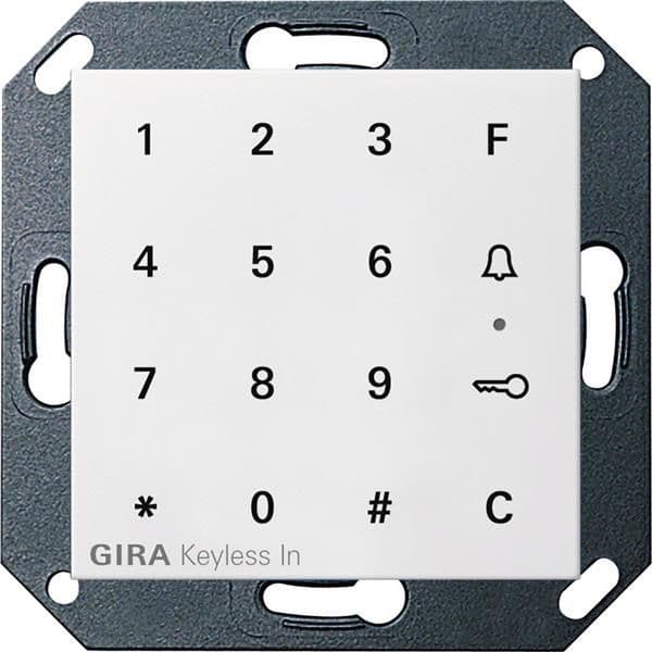 Clavier à code Gira Keyless In Blanc satiné System 55 - clavier à code comme système de contrôle vue 1