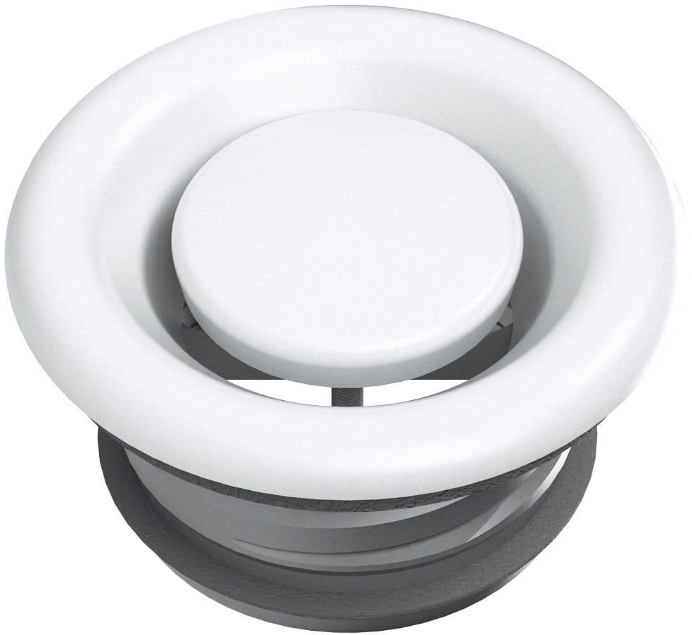 BOUCHE D'EXTRACTION REGLABLE VENTILATION+DOUILLE +JOINT 125MM WIT vue 1
