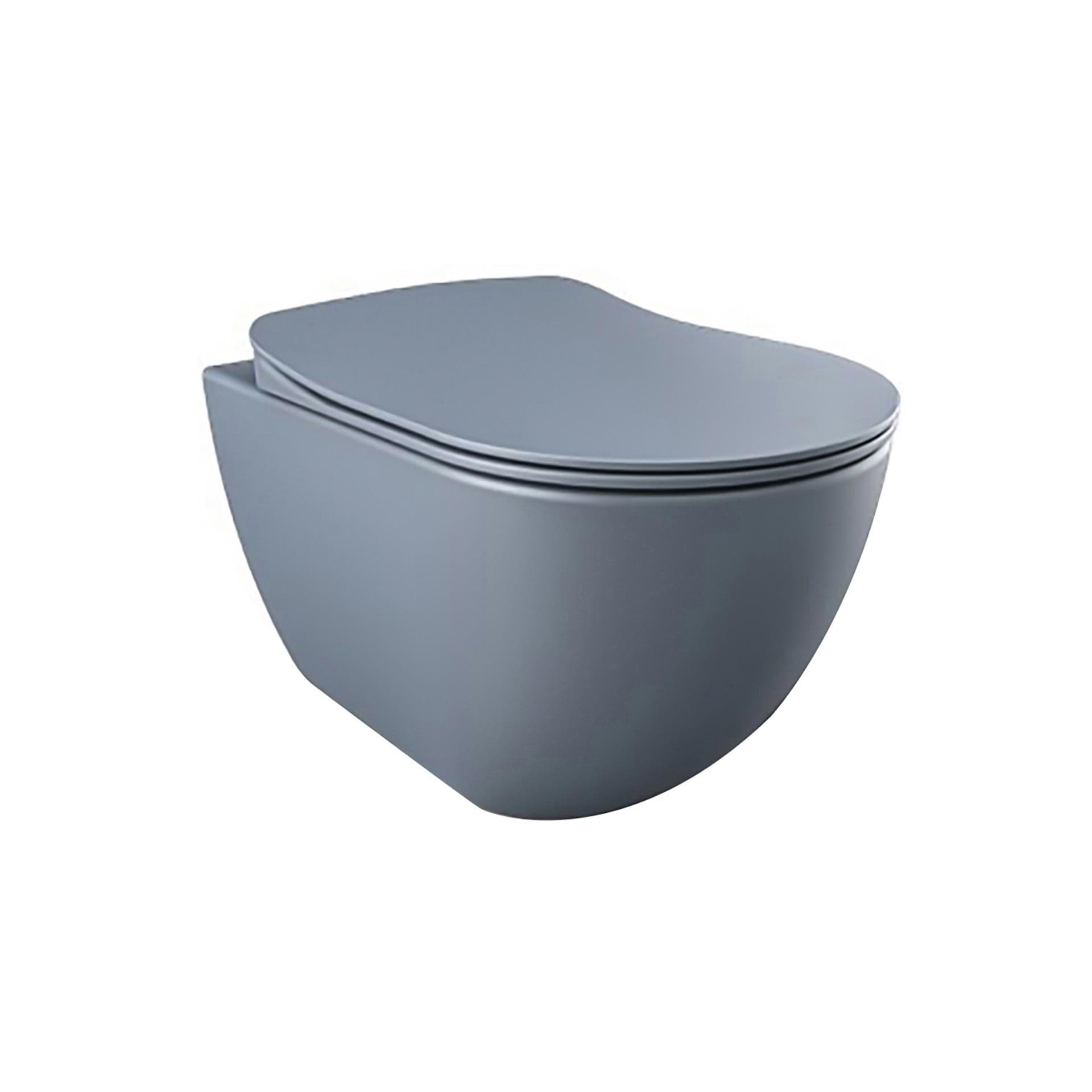 CREAVIT FREE WC SUSPENDU AVEC BIDET – SANS BRIDE - SANS ABATTANT – BASALTE MAT vue 1