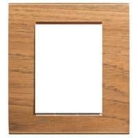LivingLight - plaque rectangulaire 3 + 3 modules Noyer national vue 1