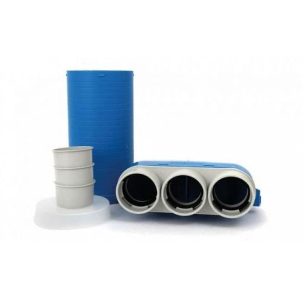 Vent-Axia VCH250-63 collecteur terminal 3 x D 63 mm D 125 mm avec étui vue 1