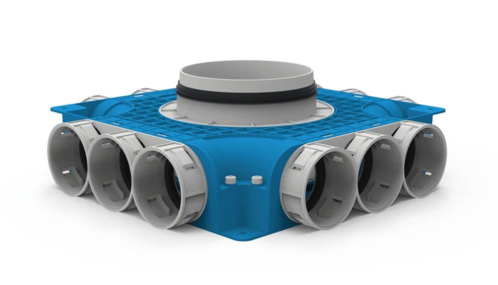 Vent-Axia VTVGS 69 160 subcollecteur 12 x D 69 mm et D 160 mm vue 1
